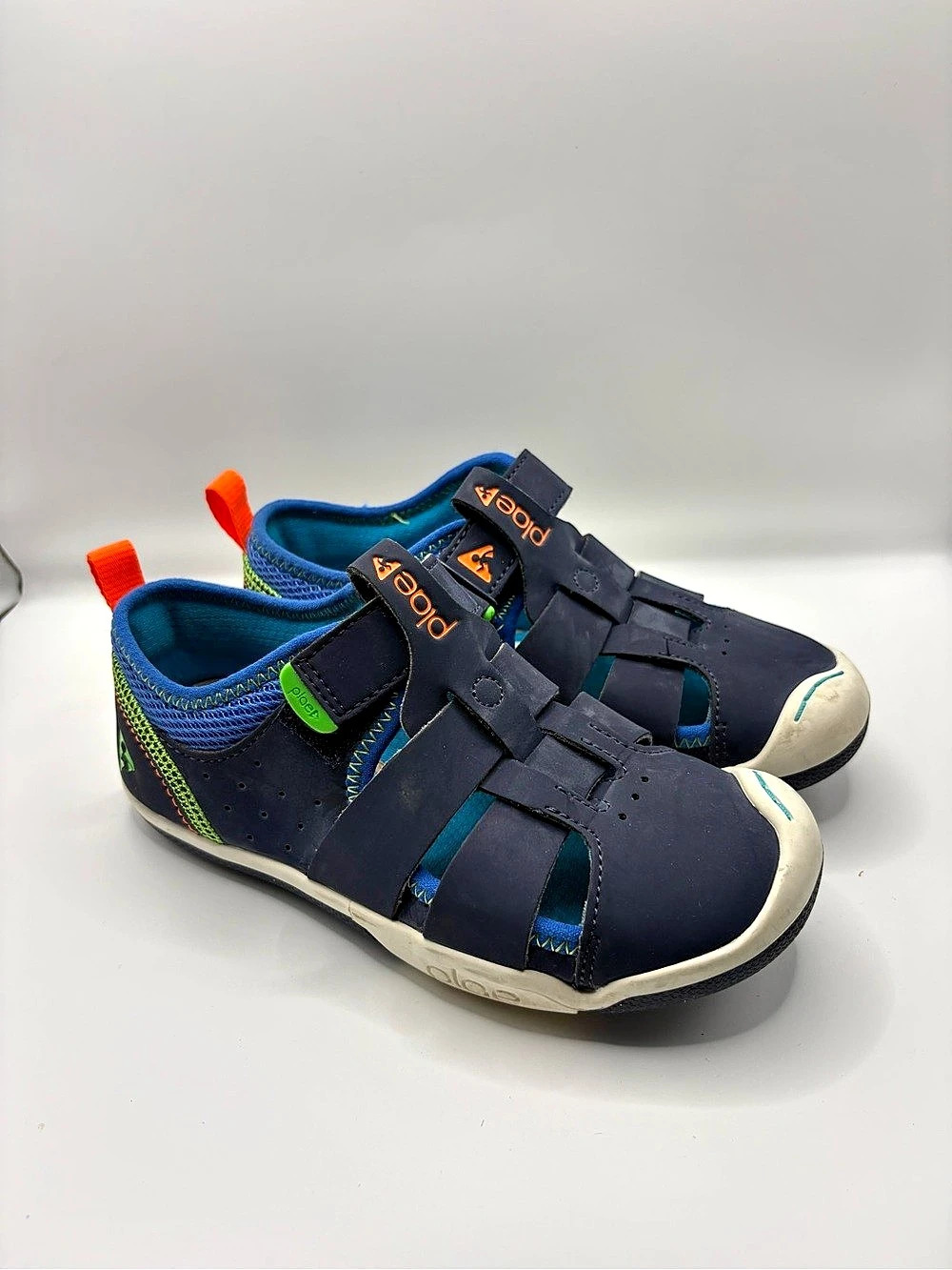 Plae Sam 2.0 Kids Sandals Blue & Green Girls US 11.5
